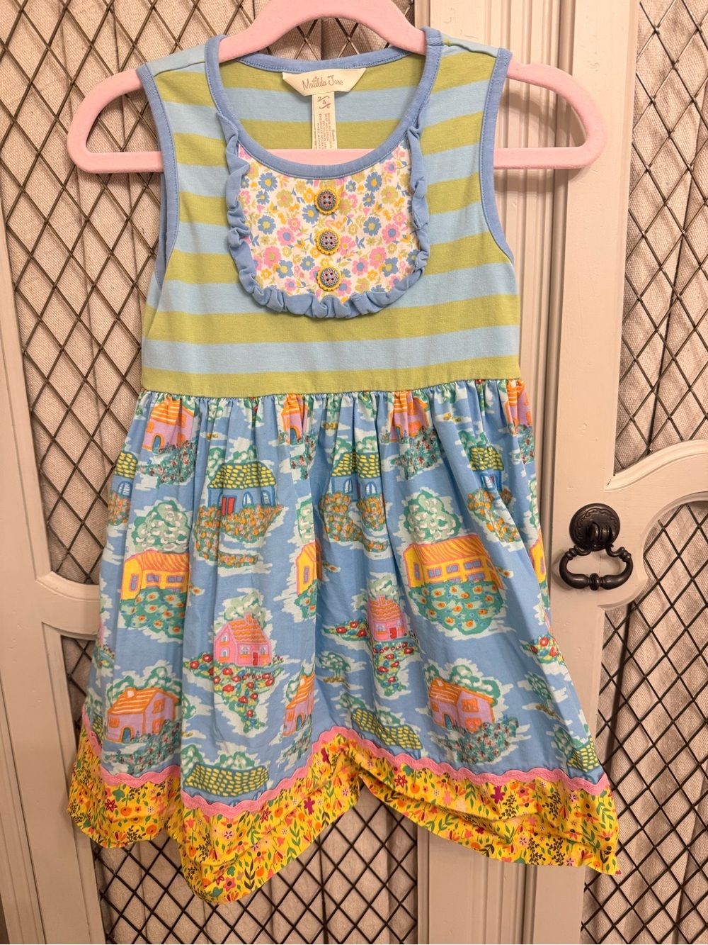 Matilda Jane Home Sweet Home Dress Size 4 Brilliant Daydream Girls Ruffle Knit